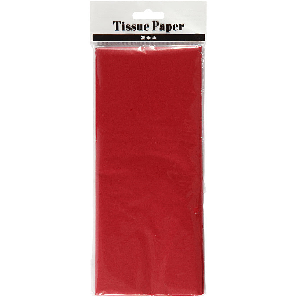Tissue Paper, sheet 50x70 cm, 17 g, red, 10 sheet/ 1 pack [HOB-200883]
