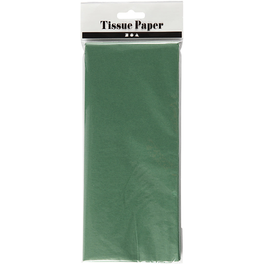 Tissue Paper, sheet 50x70 cm, 17 g, green, 10 sheet/ 1 pack [HOB-200885]