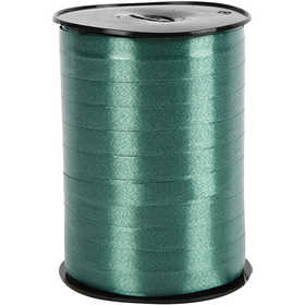 Curling Ribbon, W: 10 mm, glossy, dark green, 250 m/ 1 roll [HOB-20211]