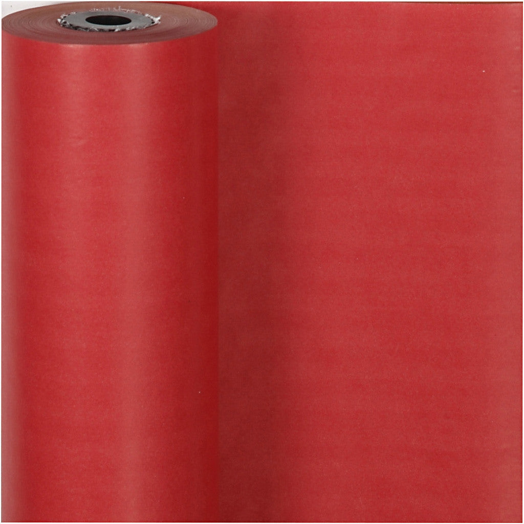Wrapping Paper, W: 50 cm, 60 g, red, 100 m/ 1 roll [HOB-20281]