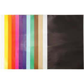 Glazed Paper, sheet 32x48 cm, 80 g, assorted colours, 100 sheet/ 1 pack [HOB-20468]