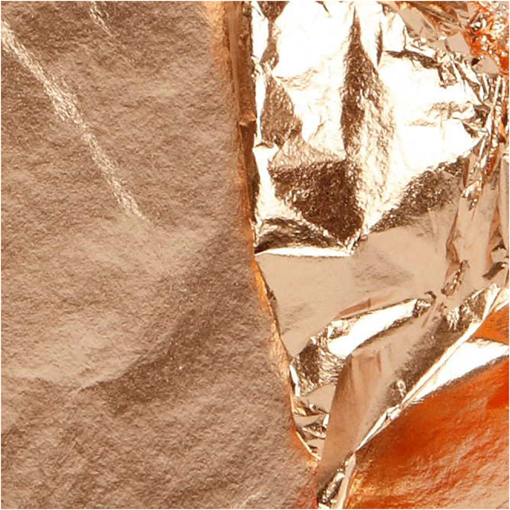 Imitation Metal Leaf, sheet 16x16 cm, copper, 0,625 m2, 25 sheet/ 1 pack [HOB-20485]