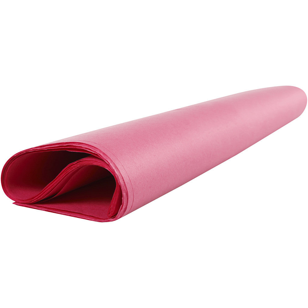 Tissue Paper, sheet 50x70 cm, 17 g, pink, 25 sheet/ 1 pack [HOB-20813]