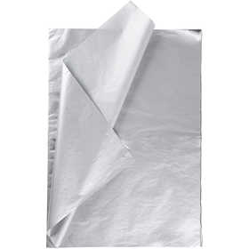 Tissue Paper, sheet 50x70 cm, 14 g, silver, 25 sheet/ 1 pack [HOB-20816]