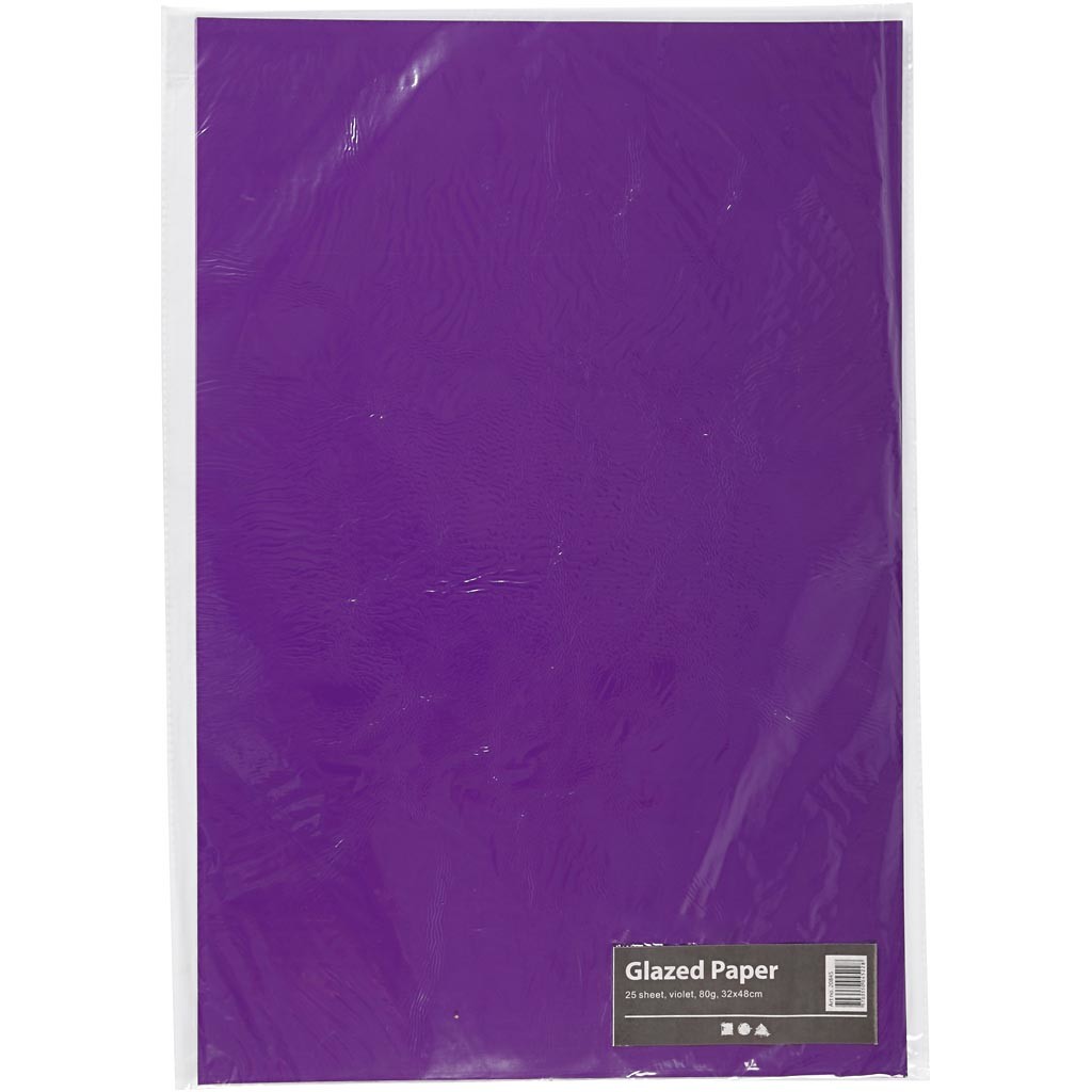 Glazed Paper, sheet 32x48 cm, 80 g, dark purple, 25 sheet/ 1 pack [HOB-20845]