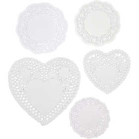 Doilies, size 9-14,5 cm, 5x80 pc/ 1 pack [HOB-20981]