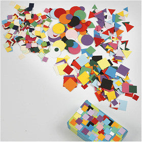 Card Mosaics, size 10+15+20 mm, ca. 80000 pc, assorted colours, 8x180 g/ 1 pack [HOB-21015]