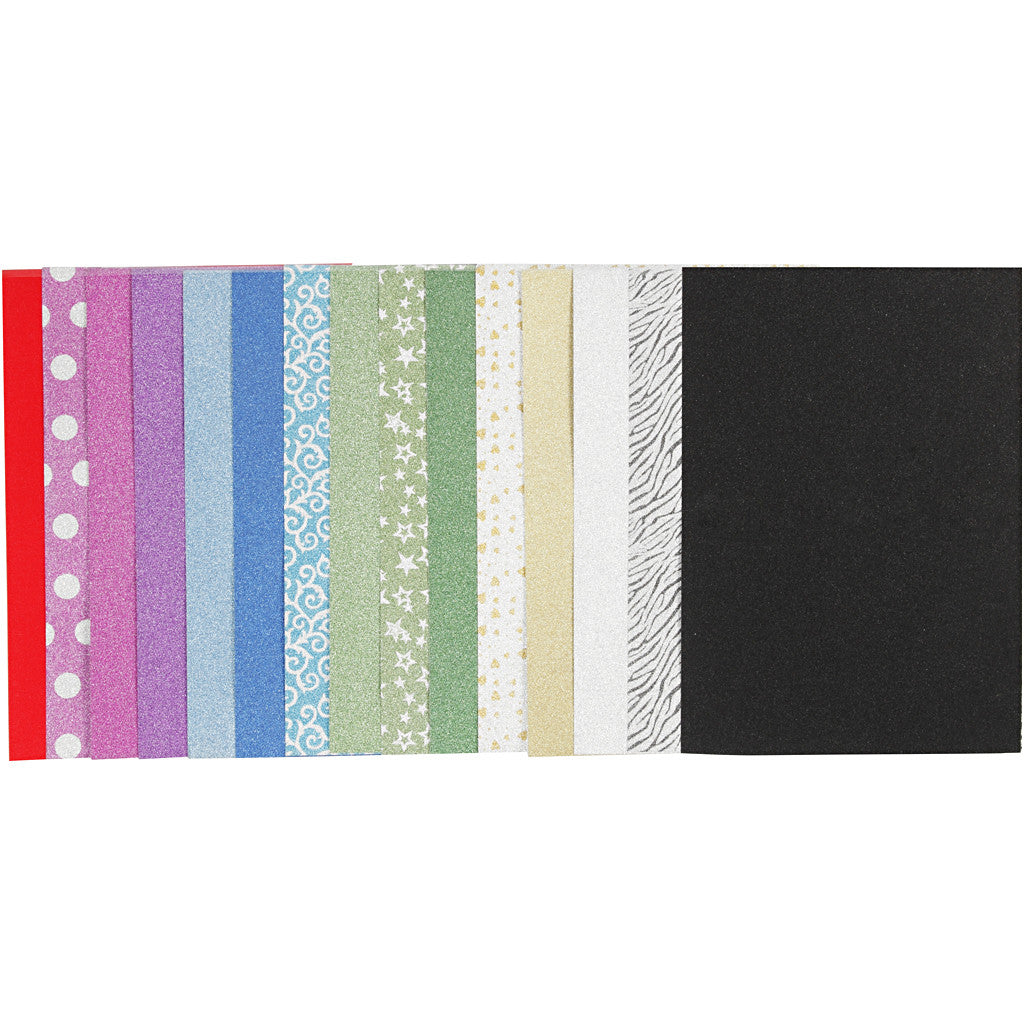 Glitter Paper Pad, A4, sheet 210x297 mm, 150 g, 30 sheet/ 1 pc [HOB-21062]