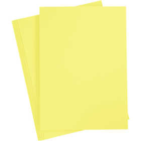 Card, A4, sheet 210x297 mm, 180 g, light yellow, 20 sheet/ 1 pack [HOB-21111]