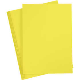 Card, A4, sheet 210x297 mm, 180 g, sun yellow, 20 sheet/ 1 pack [HOB-21112]