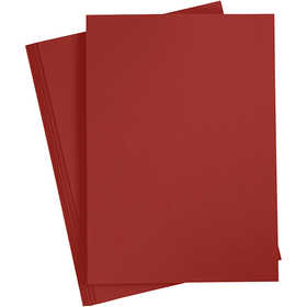 Card, A4, sheet 210x297 mm, 180 g, dark red, 20 sheet/ 1 pack [HOB-21129]