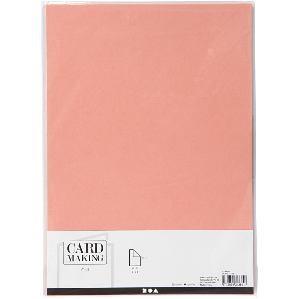Card, A4, sheet 210x297 mm, 210 g, dark rose, 10 sheet/ 1 pack [HOB-21183]