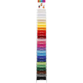Coloured Card, A4, sheet 210x297 mm, 180 g, assorted colours, 24x100 sheet/ 1 pack [HOB-21417]