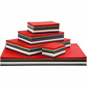 Christmas Card, A2,A3,A4,A5,A6, 180 g, assorted colours, 1800 ass sheets/ 1 pack [HOB-21440]