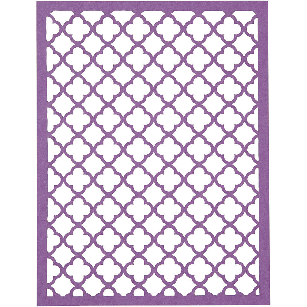 Pad with Cardboard Lace Patterns, A6, sheet 104x146 mm, 200 g, blue, light blue, dark blue, purple, 24 pc/ 1 pack [HOB-21607]