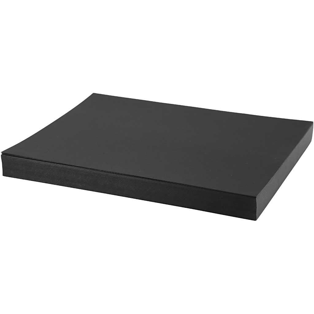 Card, A4, sheet 210x297 mm, 200 g, black, 100 sheet/ 1 pack [HOB-21655]