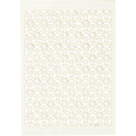 Lace Patterned cardboard, sheet 10,5x15 cm, 200 g, off-white, 10 pc/ 1 pack [HOB-216921]