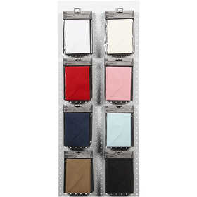 Envelopes, envelope size 11,5x16 cm, 110 g, black, blue, red, white, 8x10 pack/ 1 pack [HOB-217023]