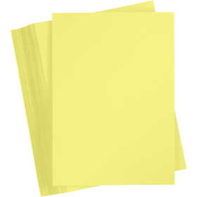 Card, A4, sheet 210x297 mm, 180 g, light yellow, 100 sheet/ 1 pack [HOB-21711]