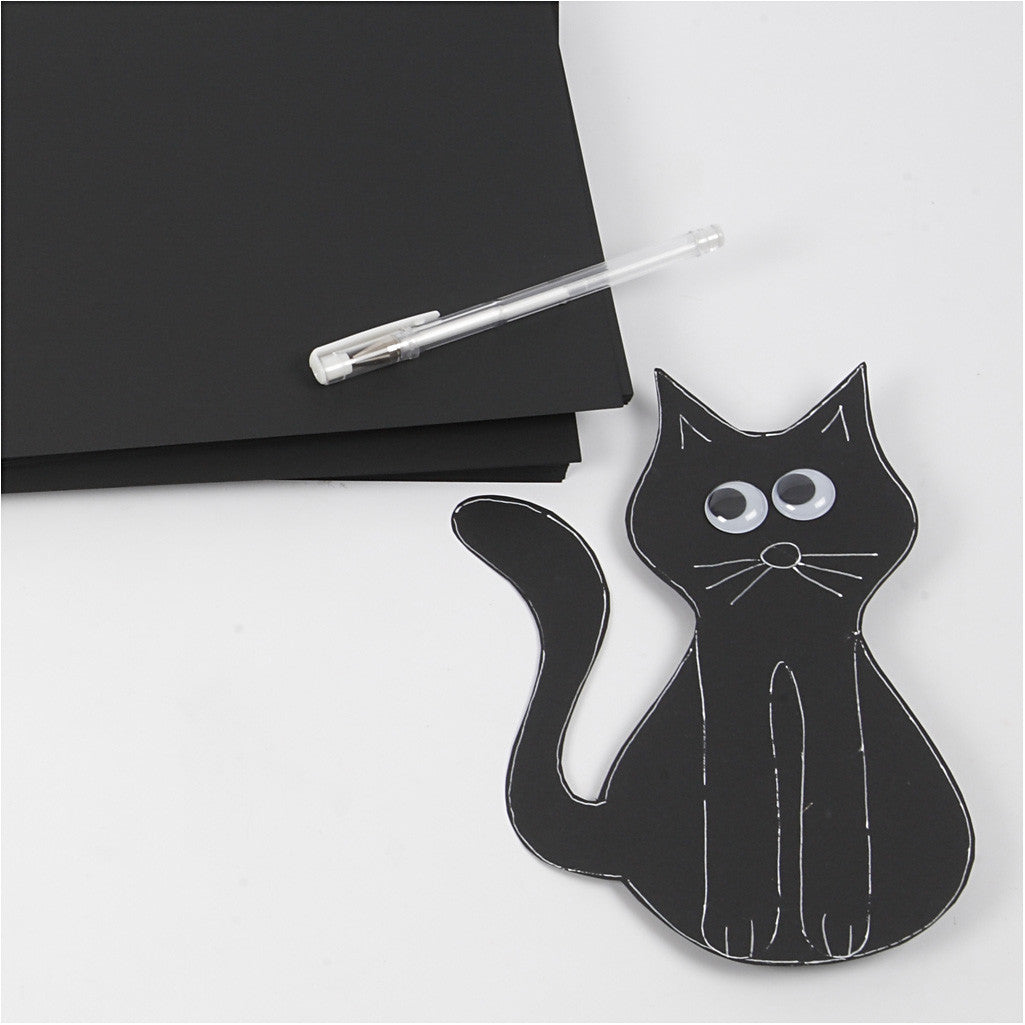 Card, A4, sheet 210x297 mm, 180 g, black, 100 sheet/ 1 pack [HOB-21727]