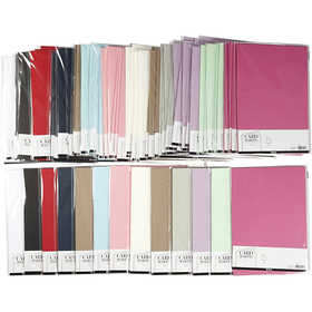 Card, A4, sheet 210x297 mm, 220 g, assorted colours, 12x10 pack/ 1 pack [HOB-219023]