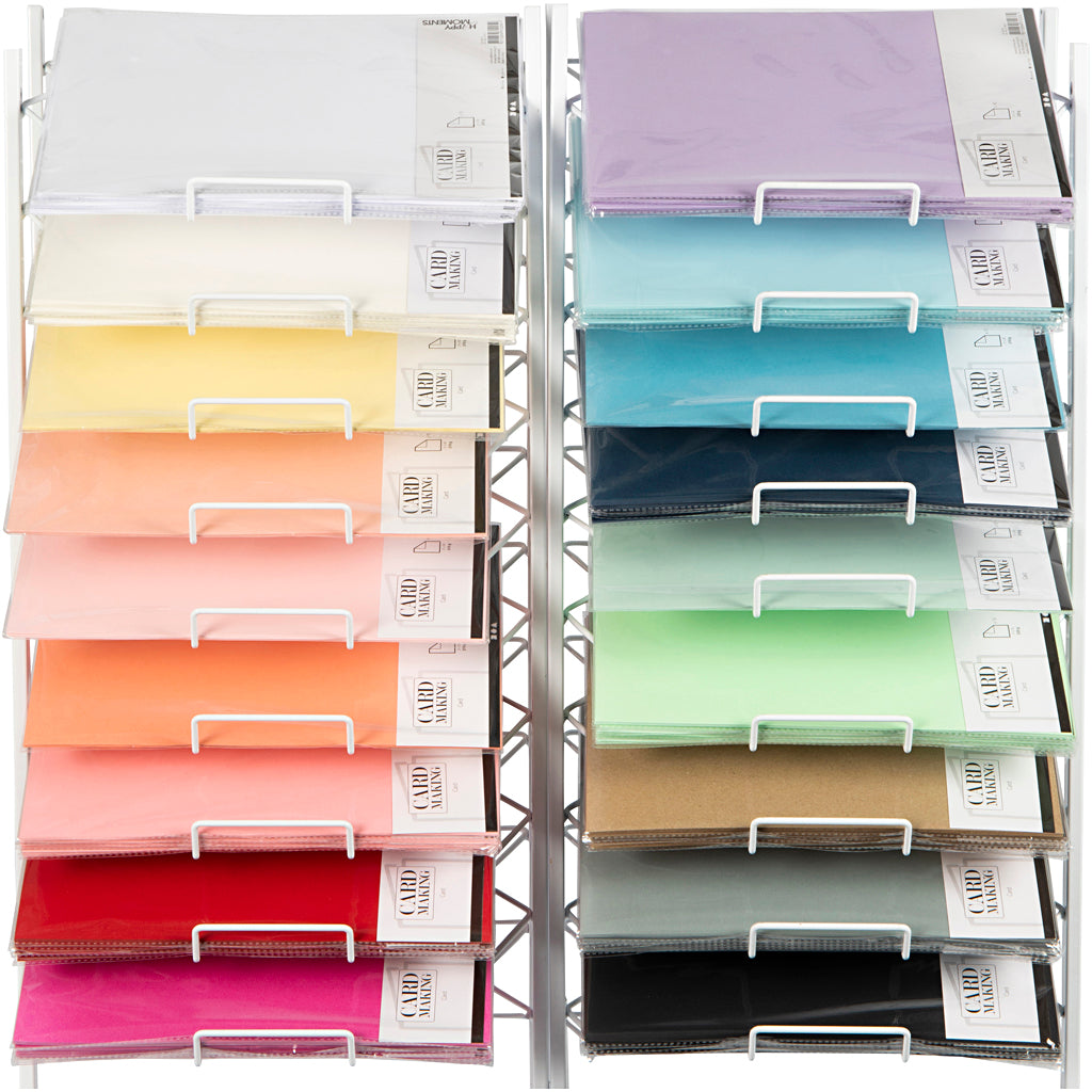 Card, A4, sheet 210x297 mm, 210+220 g, assorted colours, 18x10 pack/ 1 pack [HOB-219024]