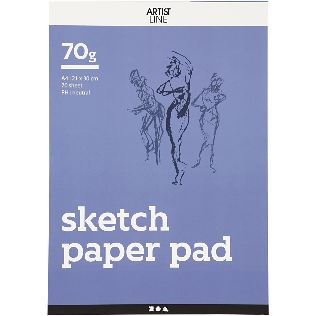 Sketch Pad, A4, sheet 210x297 mm, 70 g, white, 70 sheet/ 1 pack [HOB-22101]