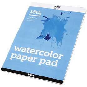 Watercolour Block, A4, sheet 210x297 mm, 180 g, white, 20 sheet/ 1 pc [HOB-22107]