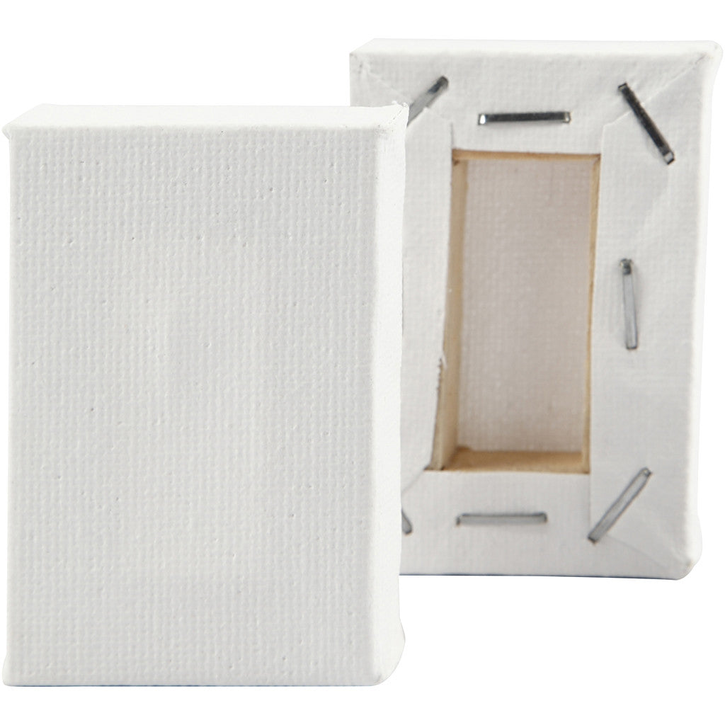Mini Canvas, size 6x4x1 cm, white, 2 pc/ 1 pack [HOB-22336]