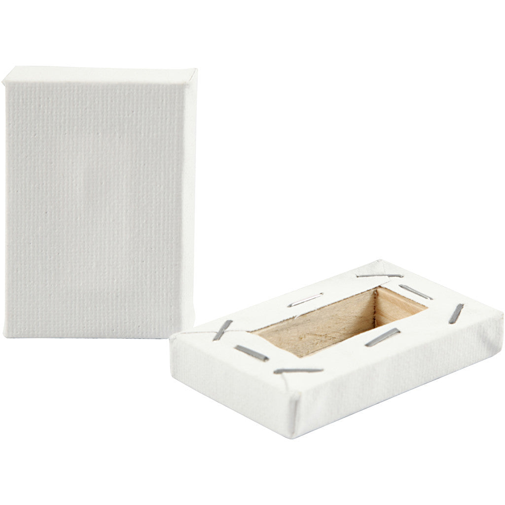 Mini Canvas, size 6x4x1 cm, white, 2 pc/ 1 pack [HOB-22336]