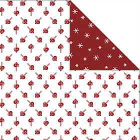 Design Paper, hearts and ice crystals, sheet 30,5x30,5 cm, 180 g, 3 sheet/ 1 pack [HOB-22375]