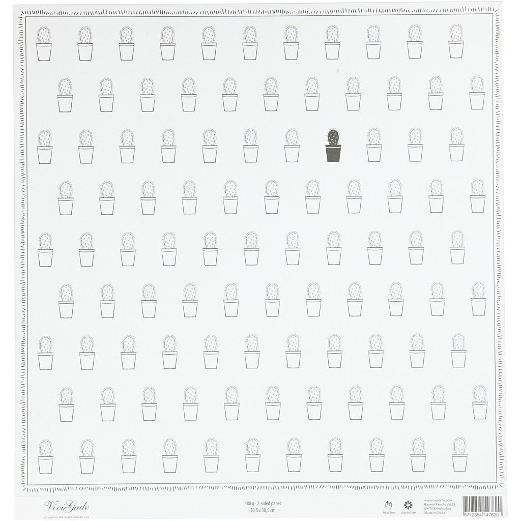 Design Paper, cactus, 180 g, 5 sheet/ 1 pack [HOB-22519]