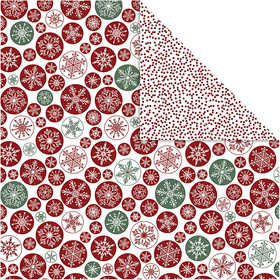 Design Paper, ice erystals and dots, sheet 30,5x30,5 cm, 180 g, 5 sheet/ 1 pack [HOB-22522]