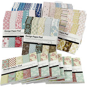 Design Paper Pad, sheet 15,2x15,2 cm, 120 g, assorted colours, 6x10 pc/ 1 pack [HOB-22591]