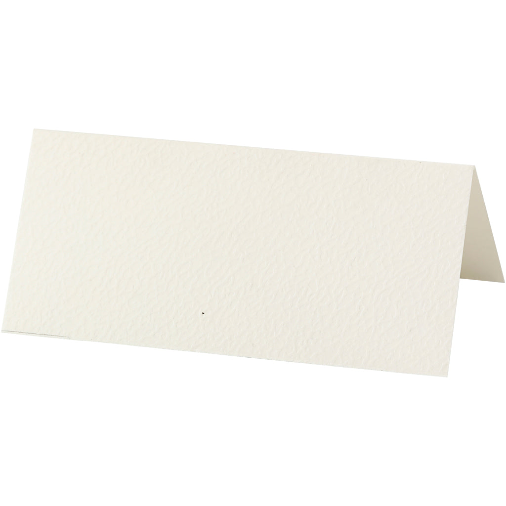 Table place cards, size 9x4 cm, 220 g, off-white, 20 pc/ 1 pack [HOB-228722]