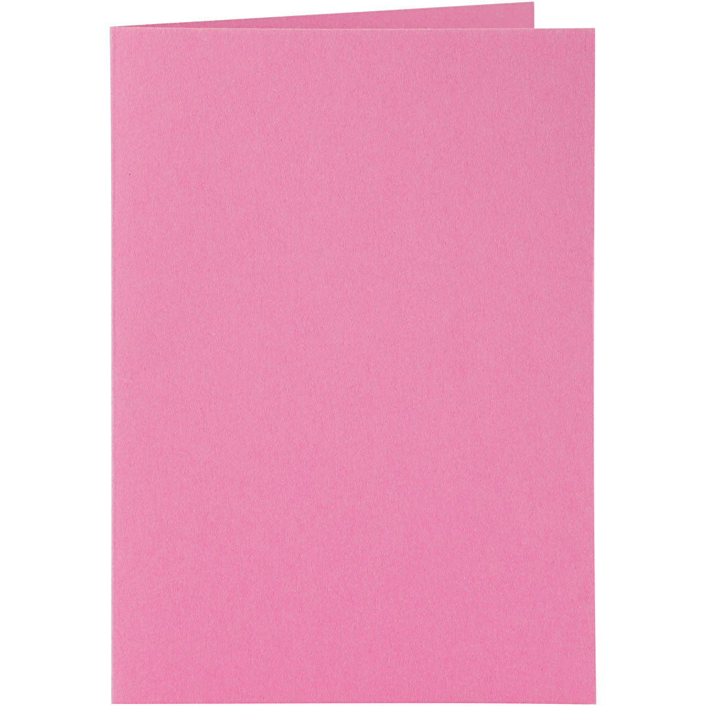 Cards and envelopes, card size 10,5x15 cm, envelope size 11,5x16,5 cm, 110+220 g, pink, 6 set/ 1 pack [HOB-23017]