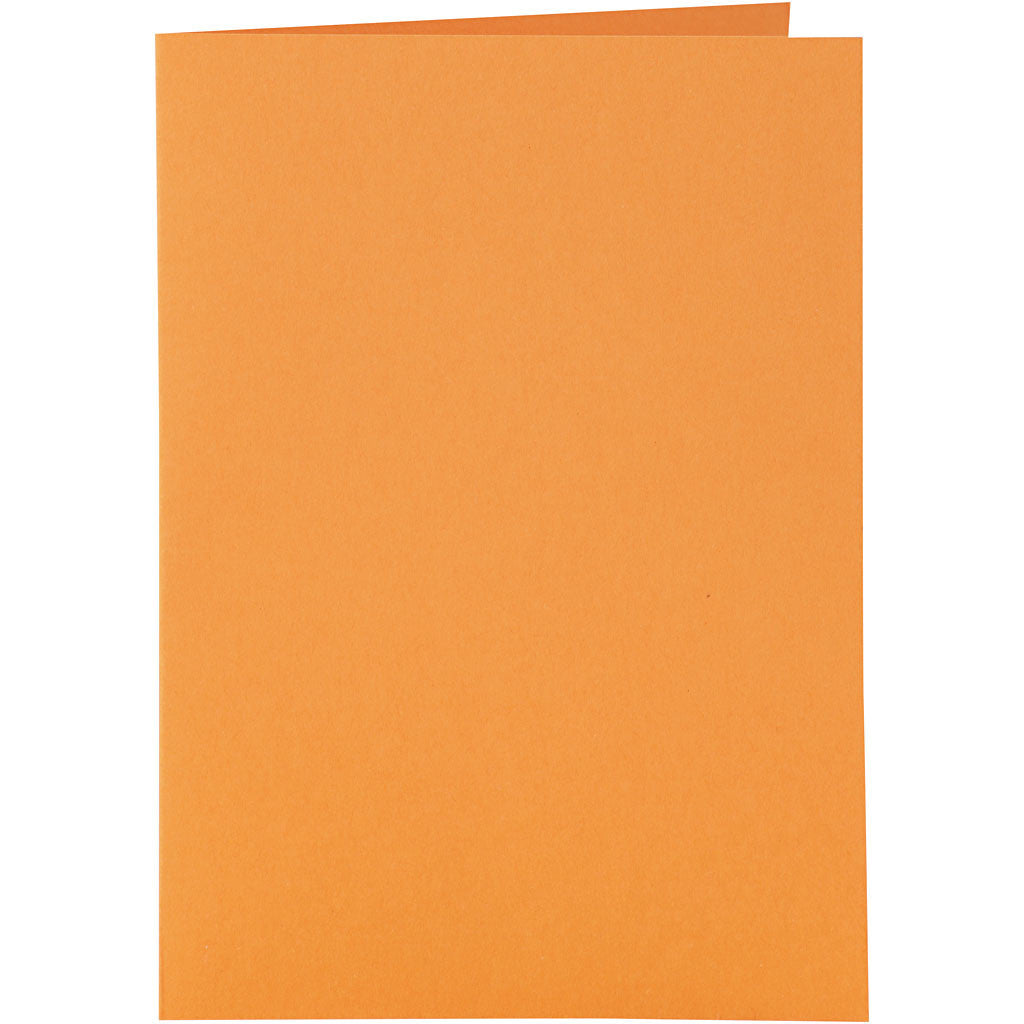 Cards and envelopes, card size 10,5x15 cm, envelope size 11,5x16,5 cm, 110+220 g, orange, 6 set/ 1 pack [HOB-23018]