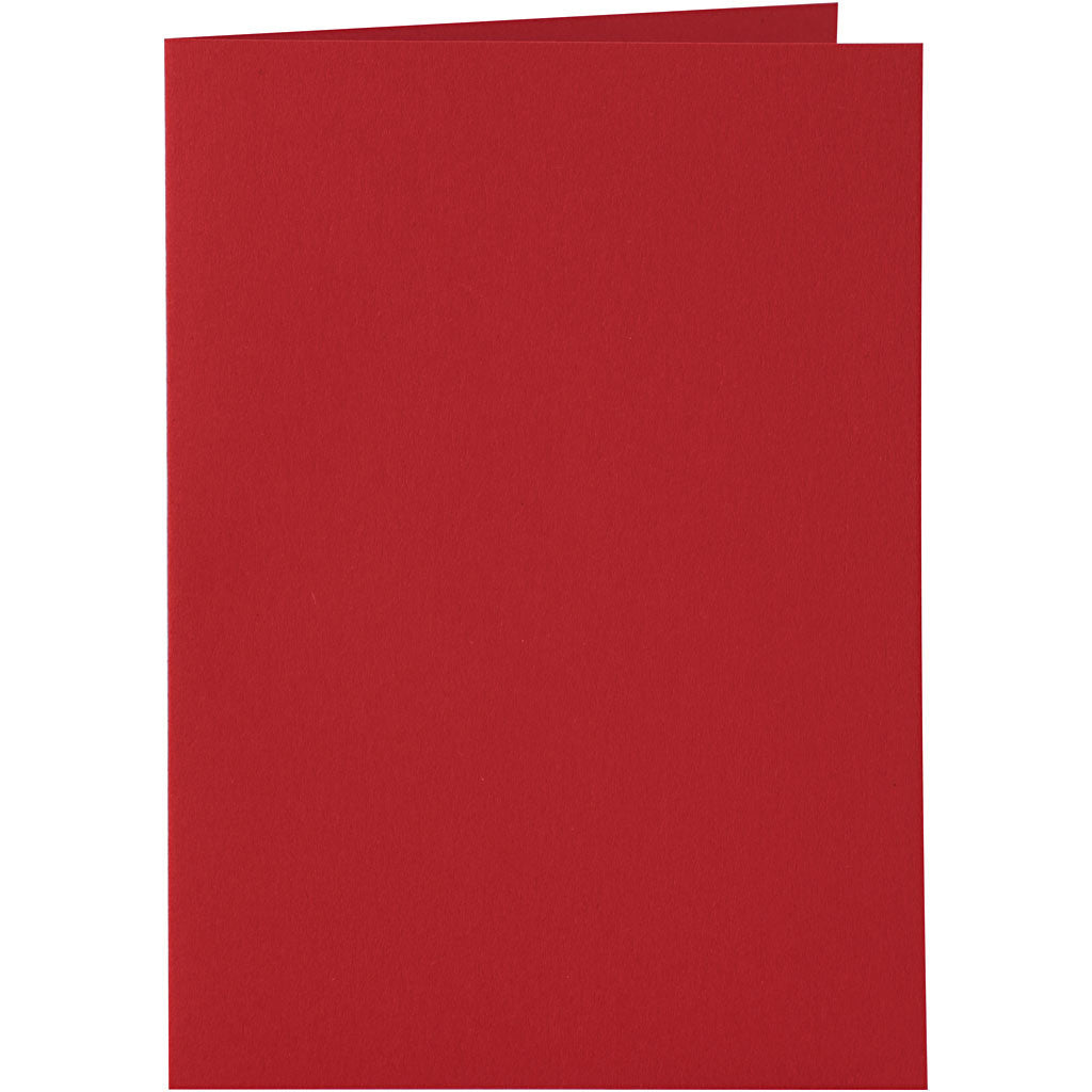 Cards and envelopes, card size 10,5x15 cm, envelope size 11,5x16,5 cm, 110+230 g, red, 6 set/ 1 pack [HOB-23019]