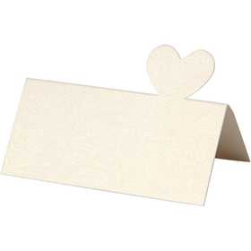 Place Cards, size 8x8,5 cm, 120 g, off-white, 20 pc/ 1 pack [HOB-23049]