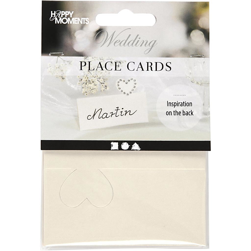 Place Cards, size 8x8,5 cm, 120 g, off-white, 20 pc/ 1 pack [HOB-23049]
