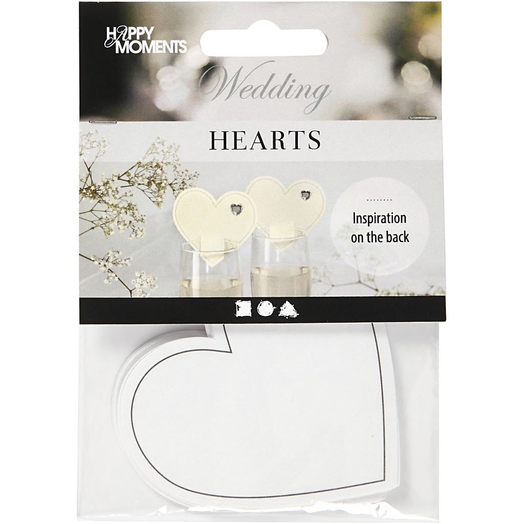 Heart, size 75x69 mm, 120 g, white, 10 pc/ 1 pack [HOB-23051]