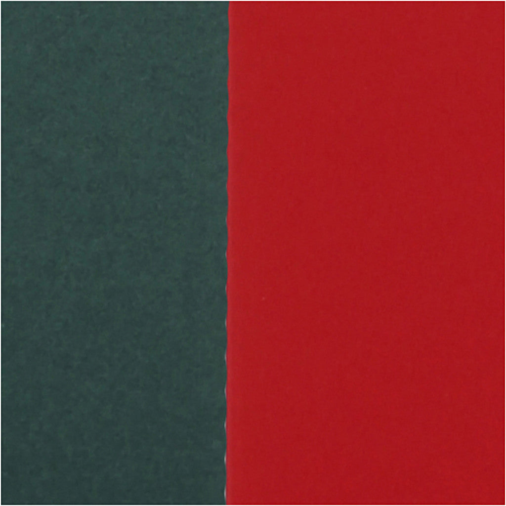 Cards and envelopes, card size 15x15 cm, envelope size 16x16 cm, 110+230 g, green, red, 50 set/ 1 pack [HOB-23116]