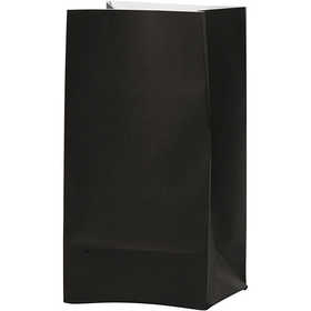 Paper Bag, black, 17 cm, 6x9 cm, 80 g, 10 pc/ 1 pack [HOB-23156]