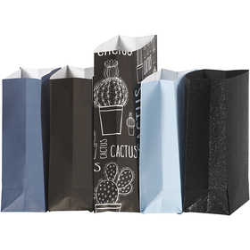 Paper Bag, H: 21 cm, size 6x9 cm, 80 g, 5x10 pack/ 1 pack [HOB-23179]
