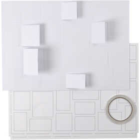 Christmas Calendar, size 30x42 cm, white, 5 pc/ 1 pack [HOB-23343]