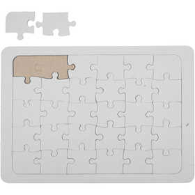 Jigsaw Puzzle, size 15x21 cm, white, 1 pc [HOB-233480]