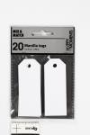 Manila Tags, size 3x8 cm, 220 g, white, 20 pc/ 1 pack [HOB-234011]