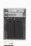 Manila Tags, size 3x8 cm, 220 g, black, 20 pc/ 1 pack [HOB-234012]