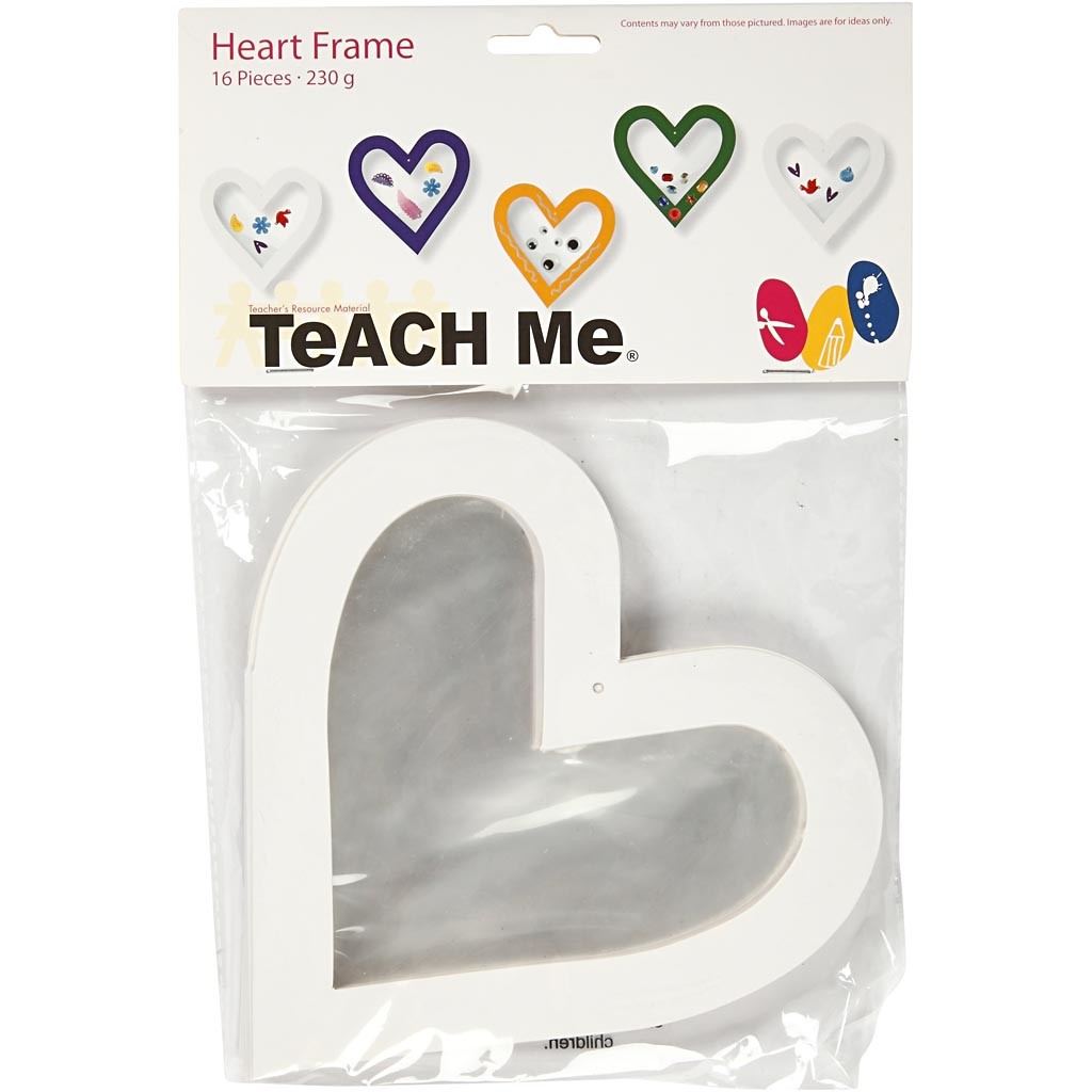 Heart Frame, size 18x18 cm, 230 g, white, 16 pc/ 1 pack [HOB-23465]