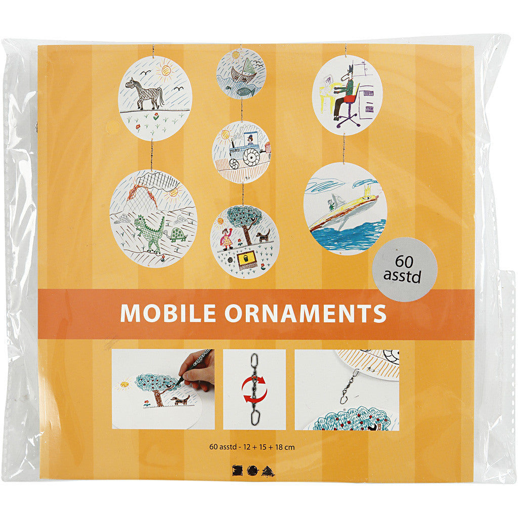 Mobile Ornaments, dia. 12+15+18 cm, 300 g, 20 set/ 1 pack [HOB-23580]